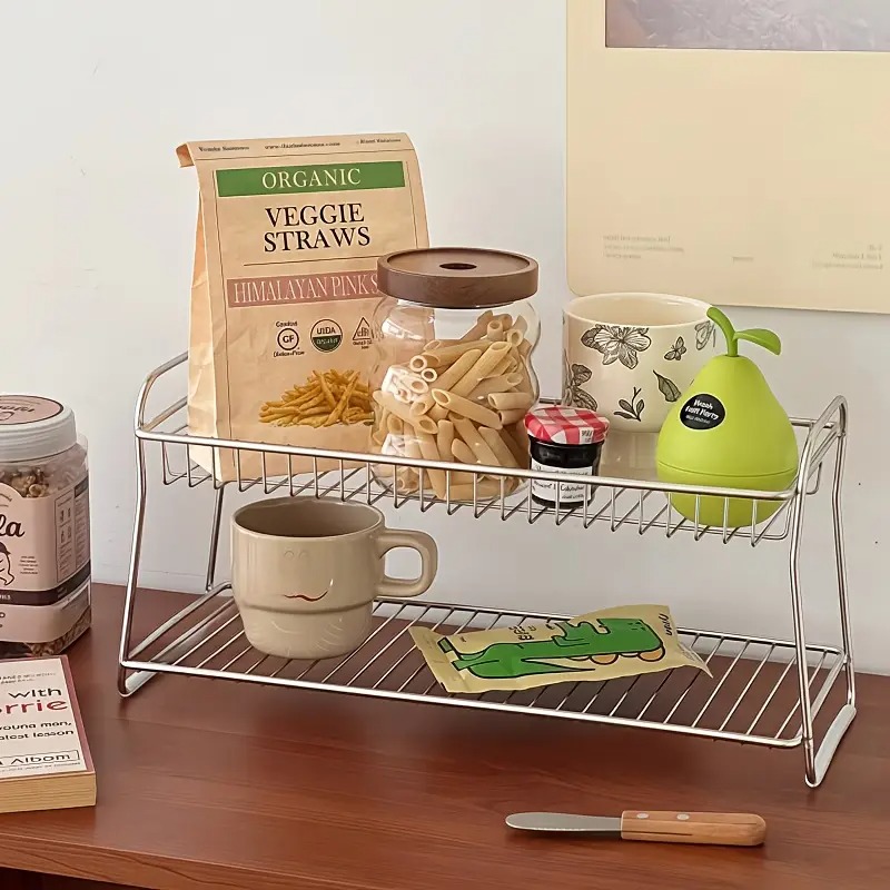 Commercial Kitchen Tables - 2-laags aanrechtopbergrek - voor keuken, badkamer,