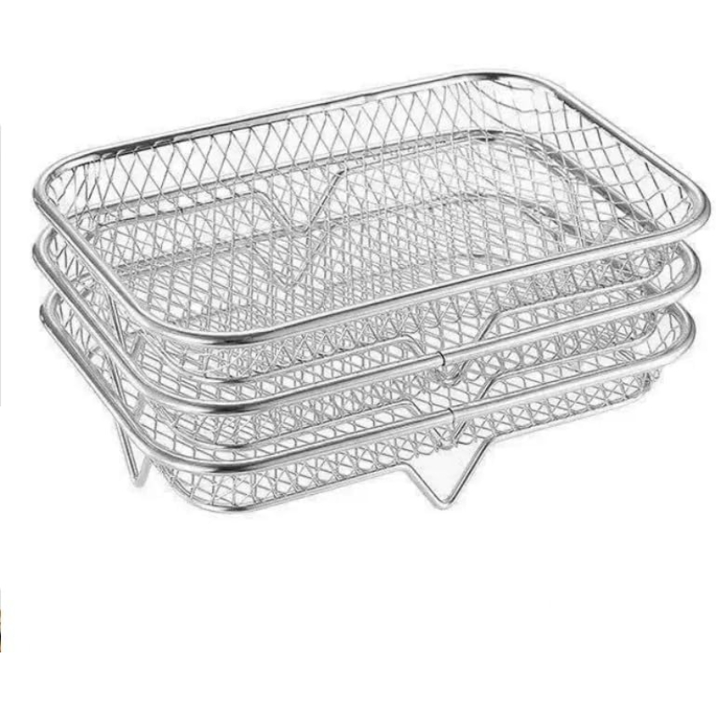 Commercial Kitchen Appliances - 7,68 inch rechthoekig airfryer rek, 3-delige