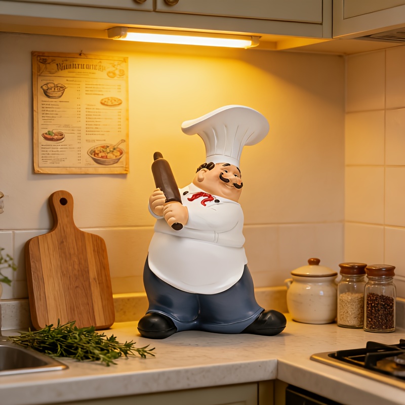 Commercial Kitchen Tables - Snor Chef-Chef Harsen Beeldje Zwaaiende Deegroller,