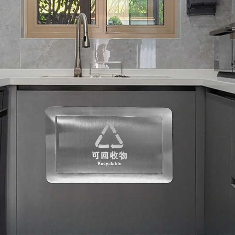 Commercial Kitchen Garbage Disposal - 304 roestvrij staal zijkant open prullenbak