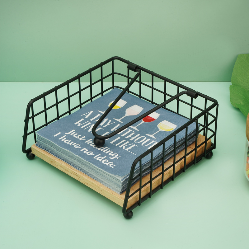 Commercial Kitchen Towels - Vierkante houten servethouder, staande servetdispenser, creatieve