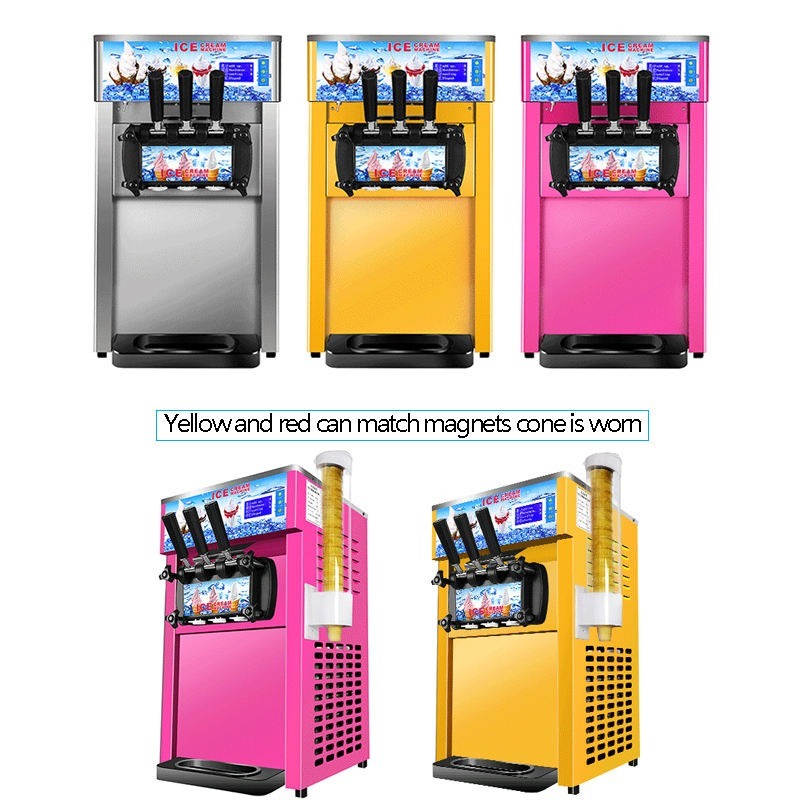 Soft Serve Ice Cream Machine - Zachte ijsmachine 28L/u hoge capaciteit commercieel
