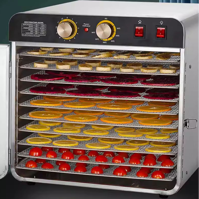 Commercial Food Dehydrator - 10-laags roestvrijstalen voedseldroger, commercieel en huishoudelijk,