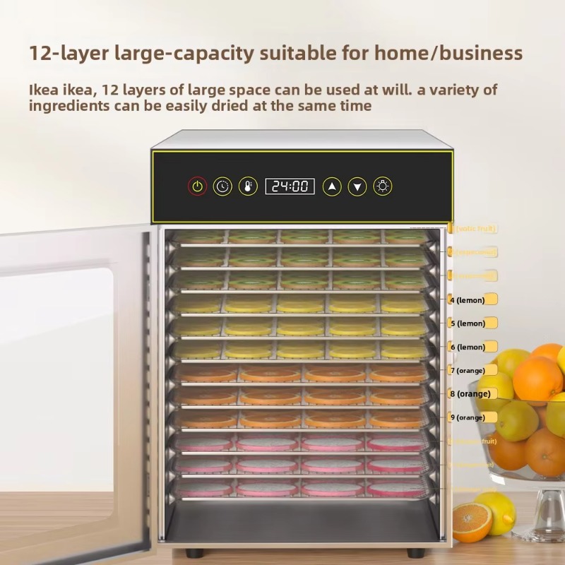 12-laags commerciële & huishou - Commercial Food Dehydrator recensie en prijs