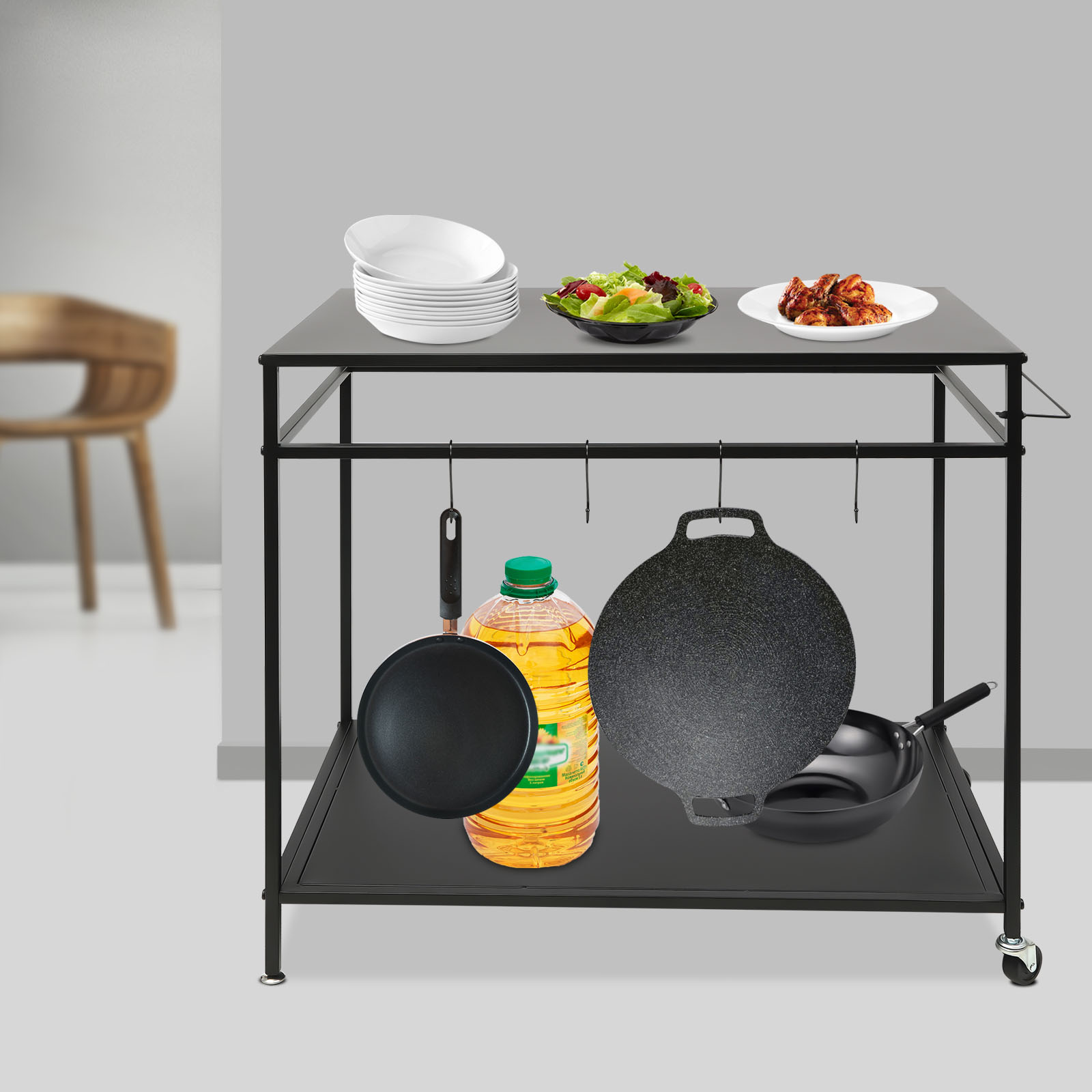Verrijdbare kooktafel met dubb - Commercial Kitchen Tables recensie en prijs