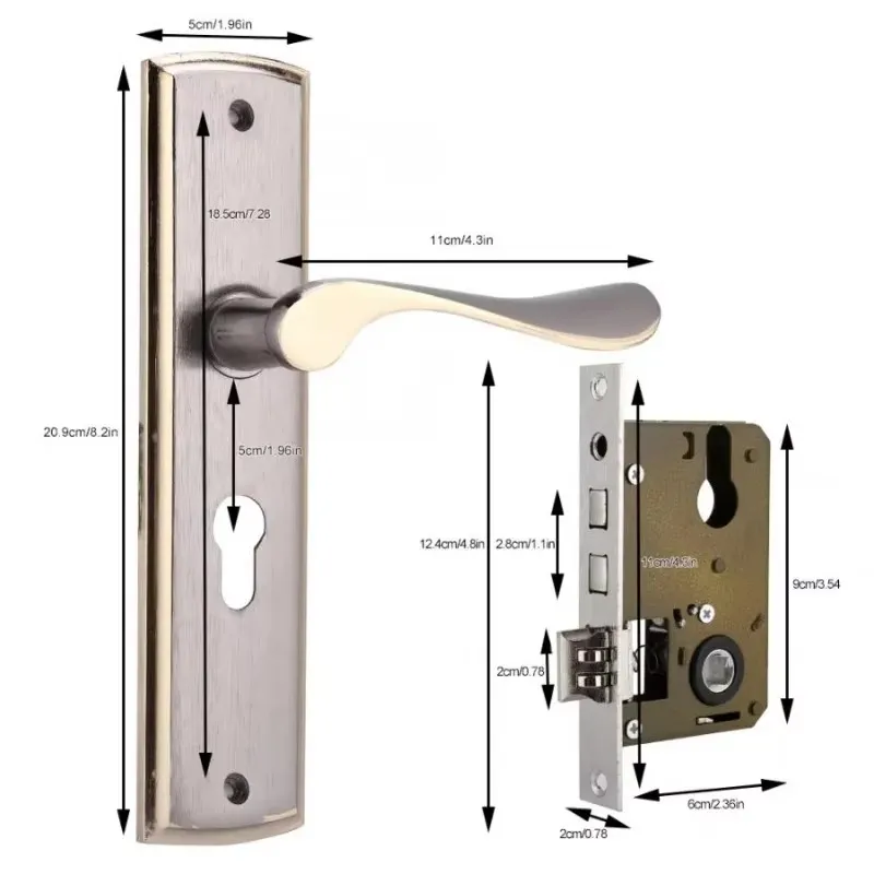 Gouden Deurklink Slot Stille H - Commercial Kitchen Door recensie en prijs