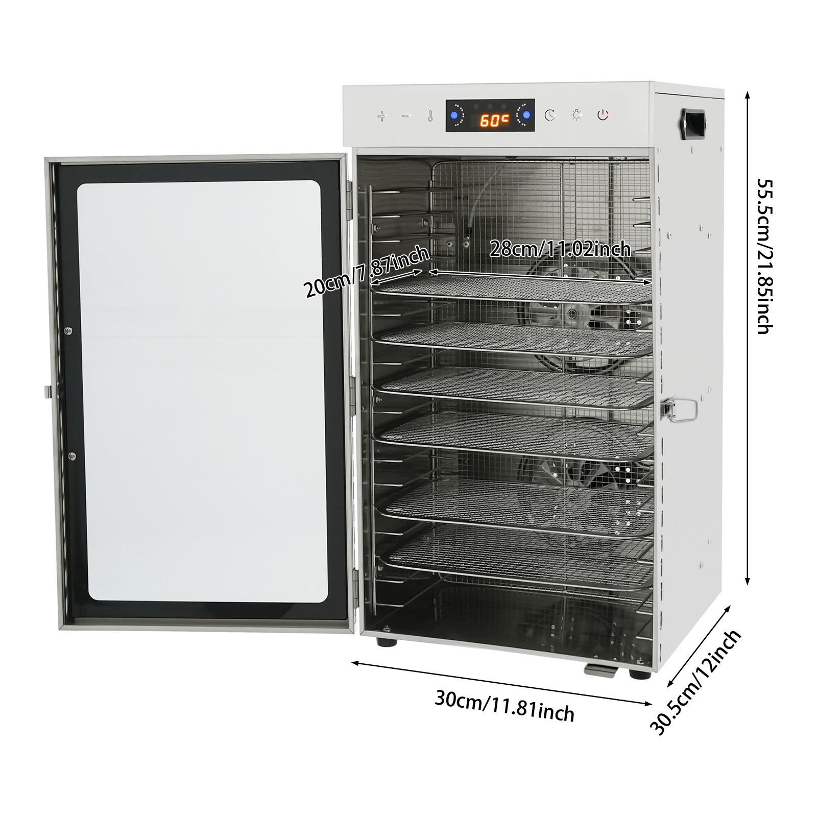 18-bakjes voedseldroger 304 20 - Commercial Food Dehydrator recensie en prijs