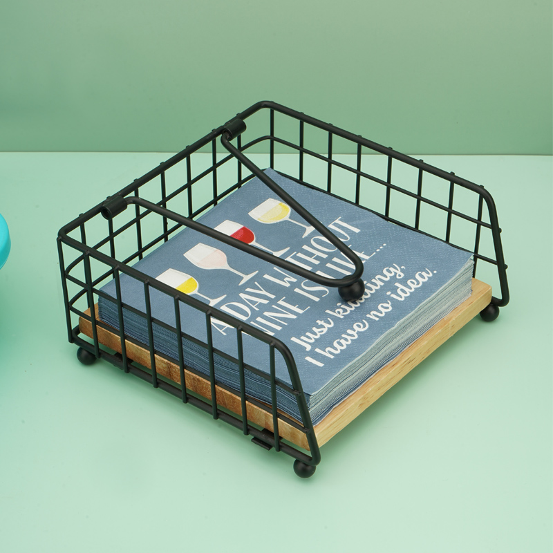 Vierkante houten servethouder, - Commercial Kitchen Towels recensie en prijs