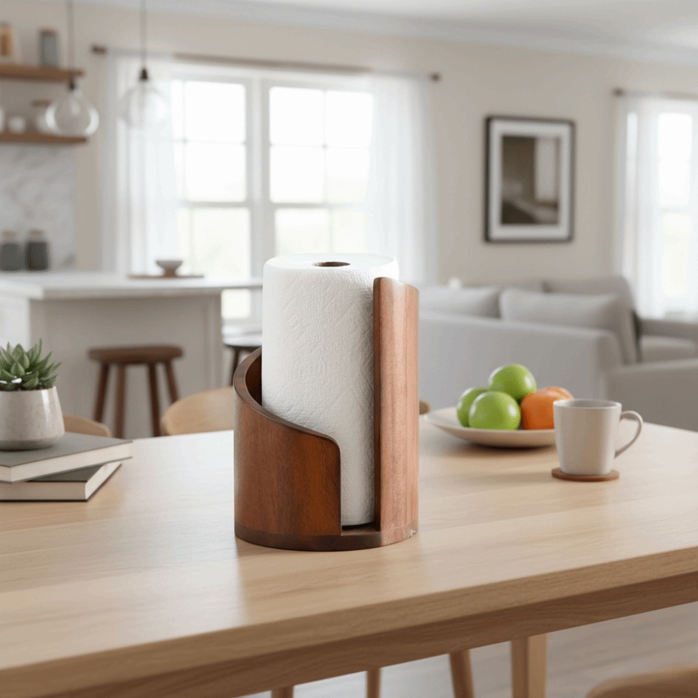 Houten keukenrolhouder, vrijst - Commercial Kitchen Towels recensie en prijs